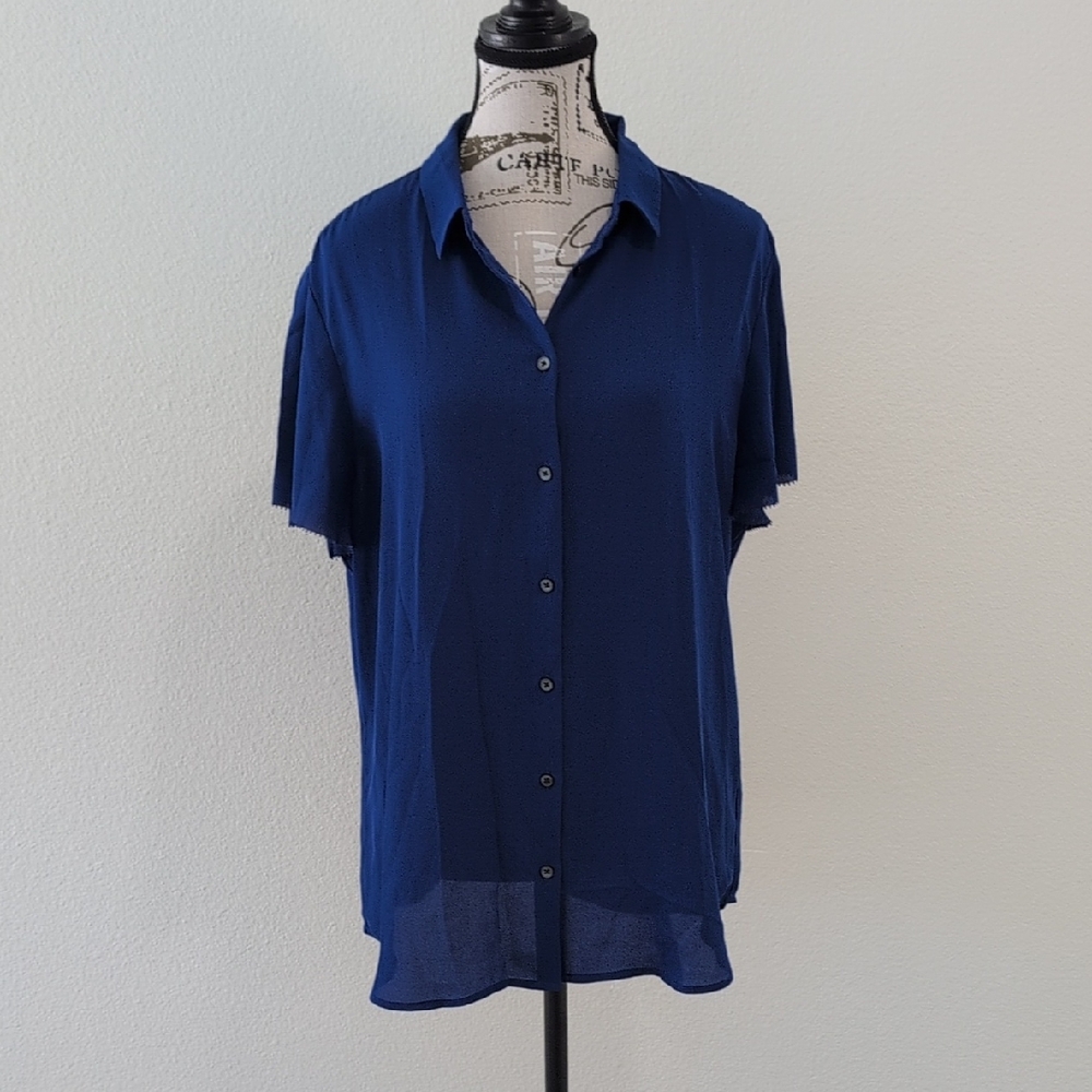 Banana Republic Navy Button-Down Shirt